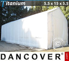 Pressuhalli Titanium 5,5x15x4x5,5m, Valkoinen